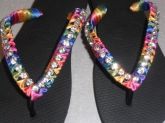 Chinelo Havaianas com Strass e Fita Multicolor (Cód. 19)