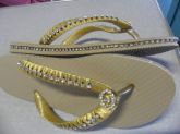 Chinelo Havaianas Strass e Piercing (Cód. 13)